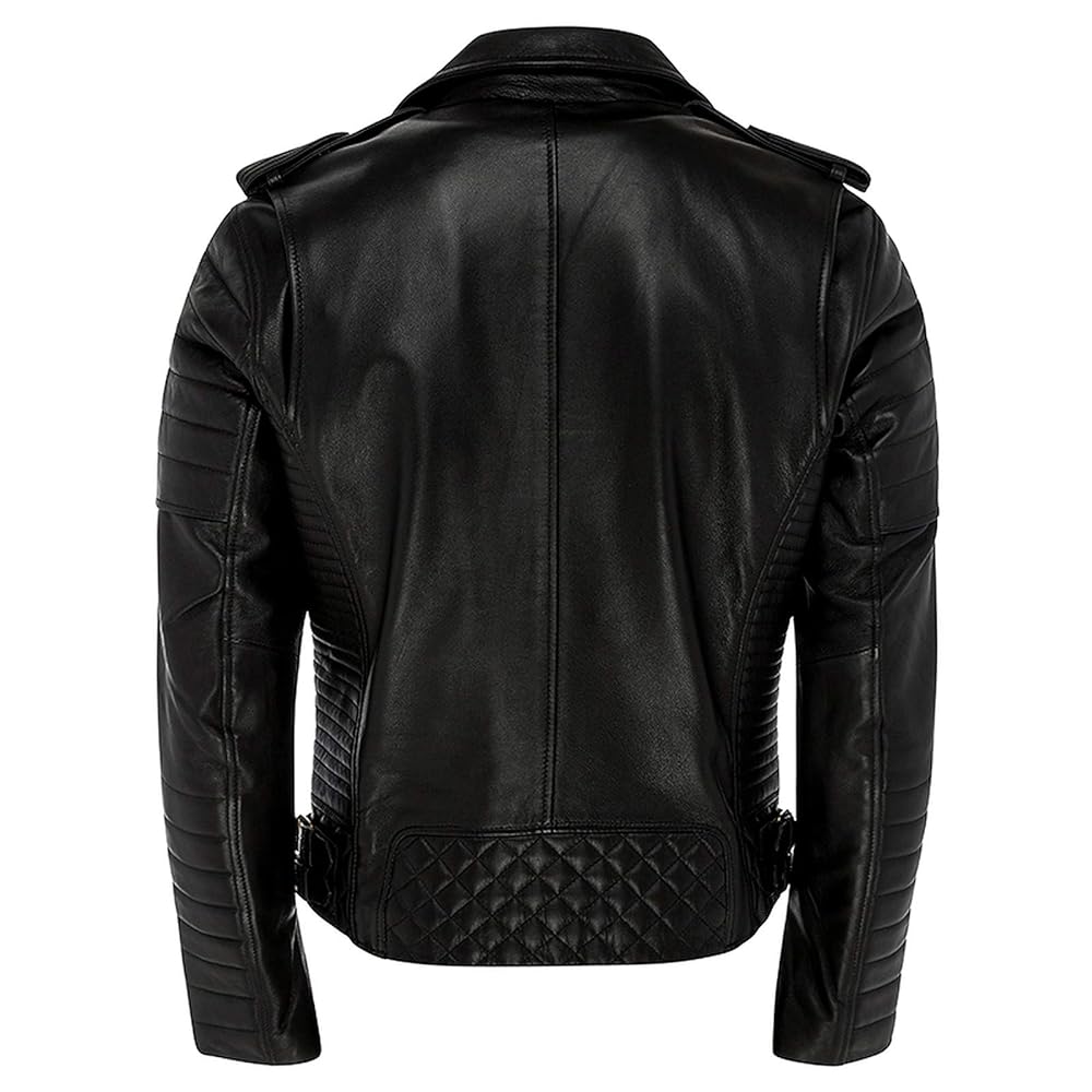 Leatherholics Men's Double Genuine Leather Motorcycle Rider